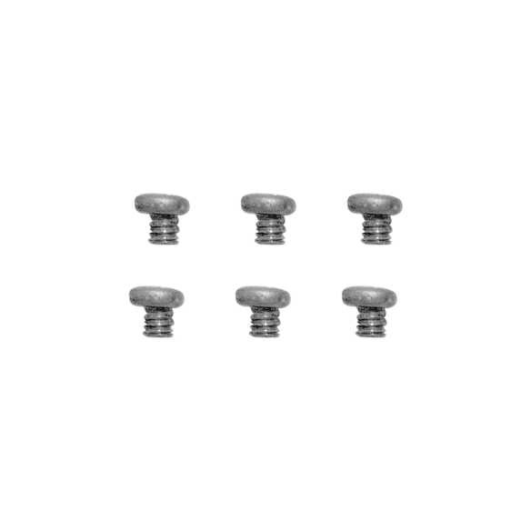 Lot de 6 vis courtes acier pour plaquette centrale