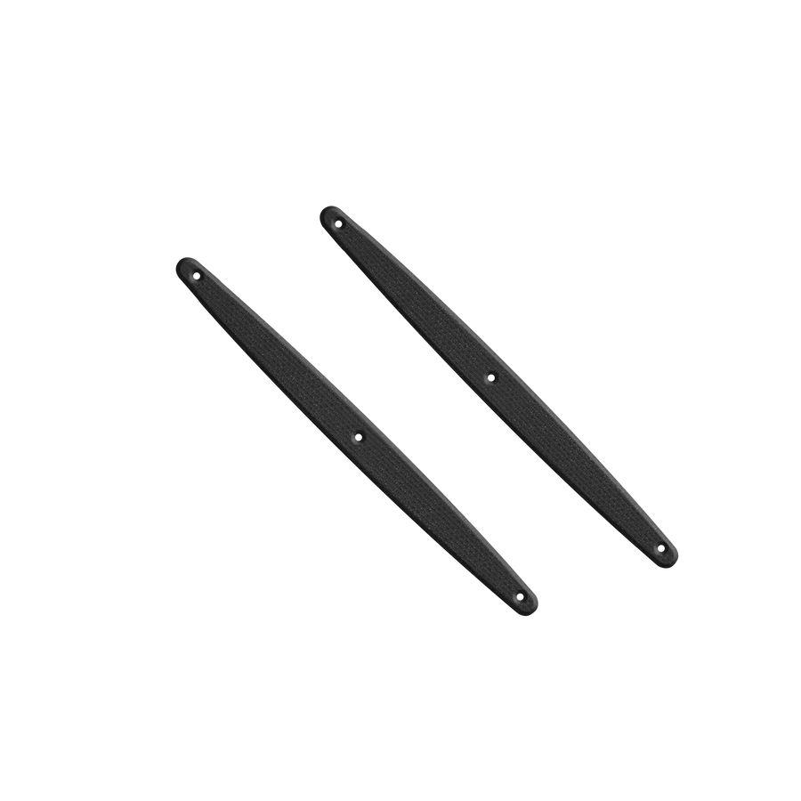 Lot de 2 plaquettes centrales résine G10 noire avec 6 vis noires et 6 vis acier longues