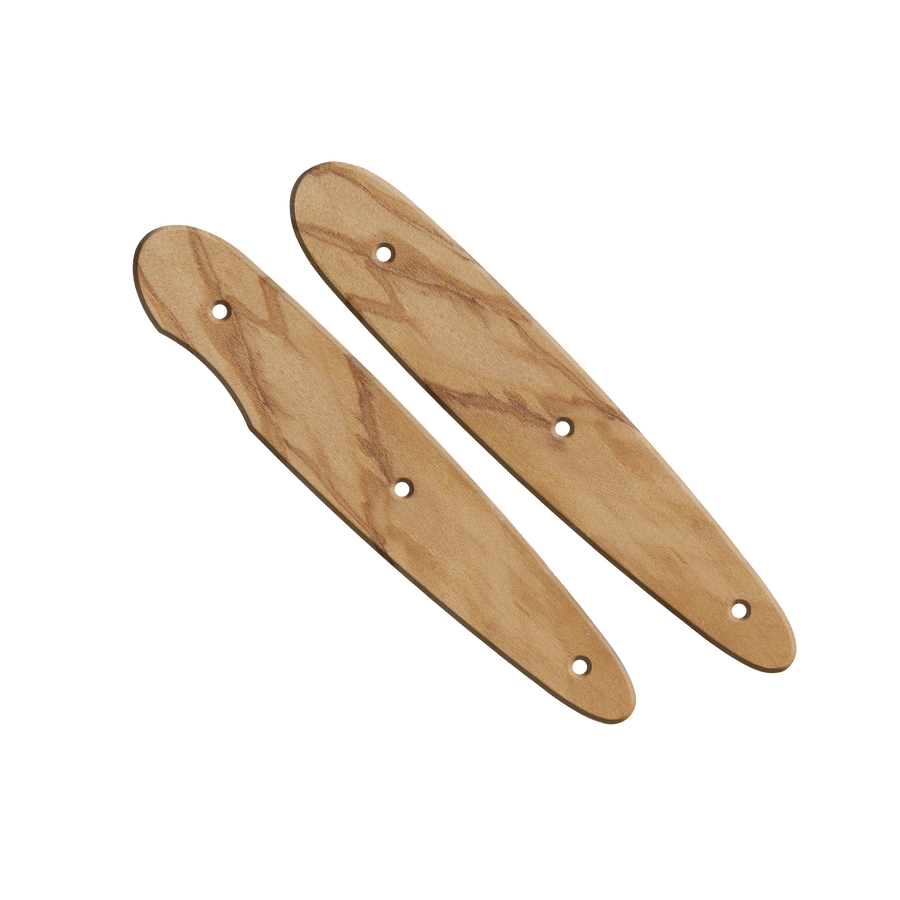 Lot de 2 plaquettes pleines bois clair avec 6 vis noires et 6 vis acier longues