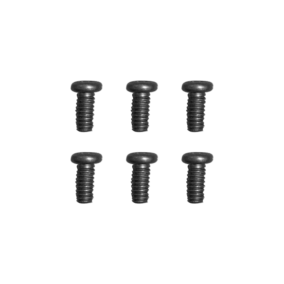 Lot de 6 vis longues noires pour plaquette pleine et ajourée